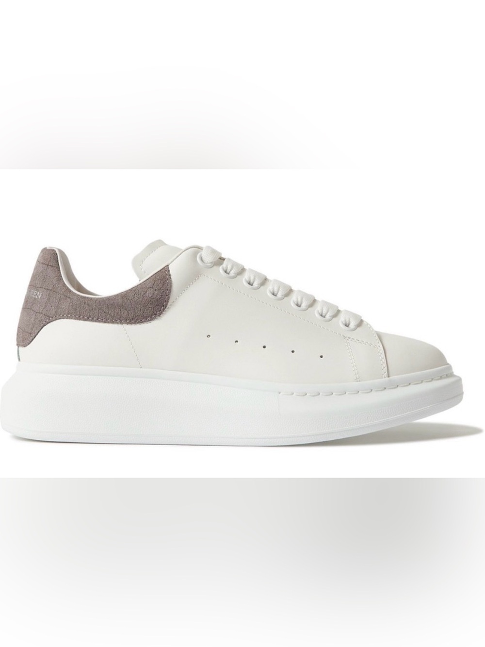NEW!! Alexander McQueen - Croc-Effect Suede-Trimmed Leather Sneakers US 9